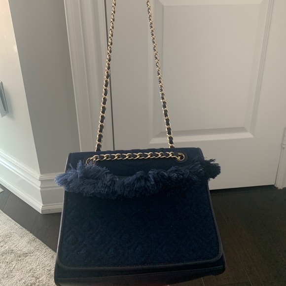 NEVER WORN-TORY BURCH DENIM PURSE - Picture 1 of 5